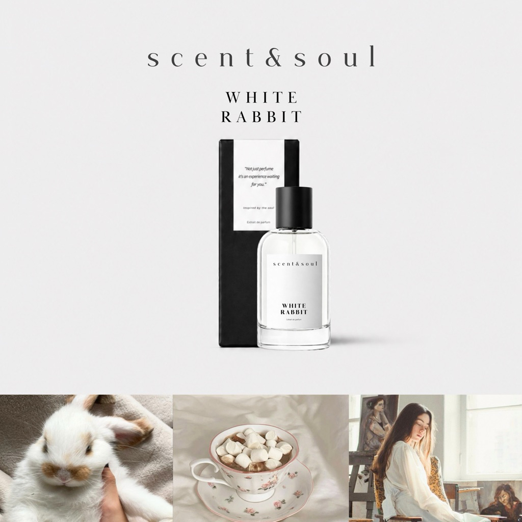 น้ำหอม scent&soul กลิ่น White Rabbit กลิ่นนุ่มๆฟูๆน่ากอดสุดๆ