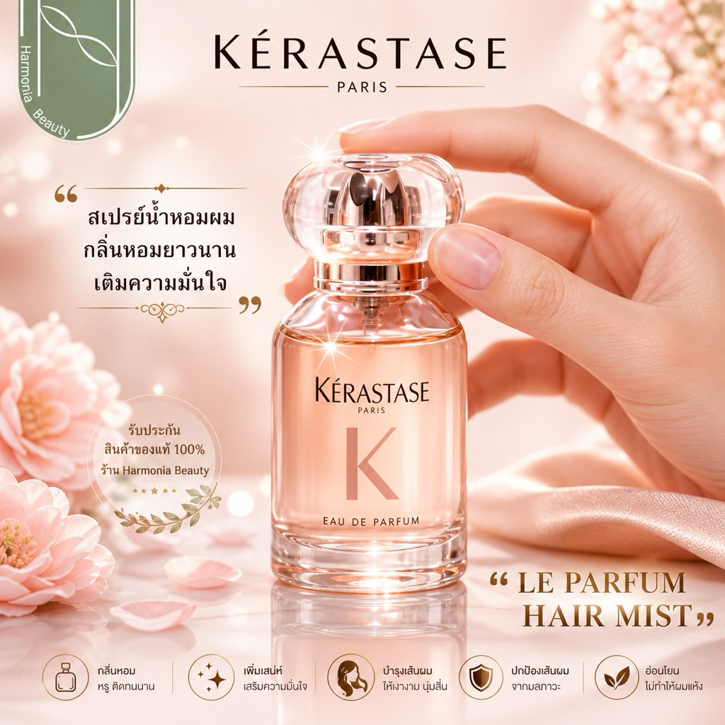 KERASTASE NEW!! Le Parfum 30 มล . น้ำหอมสำหรับผม หนึ่งเดียวจากเคเรสตาส บำรุงผมมอบความเงางาม กลิ่นหอมสดชื่น