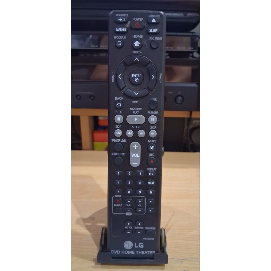 รีโมท LG รุ่น AKB73636102 สำหรับชุดเครื่องเสียงโฮมเธียเตอร์ มือ2 สภาพดี เทสไฟติดทุกปุ่ม

