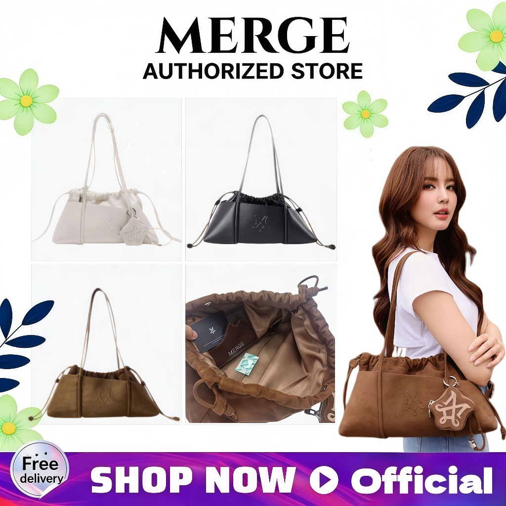 🤎🤍🖤 Merge It Bag 26 กระเป๋าสะพายไหล่ แมทช์ได้ทุกลุค Merge A Day Bag 100% ของแท้ 💯