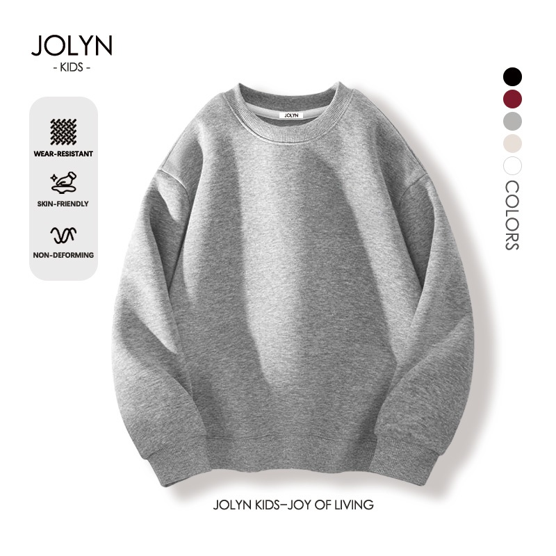 เสื้อแขนยาวเด็ก เด็กเสื้อ ผ้าสำลี คุณภาพดี ลําลอง ทรงหลวม 5 สี Basic สไตล์เกาหลี 2026สินค้าใหม่