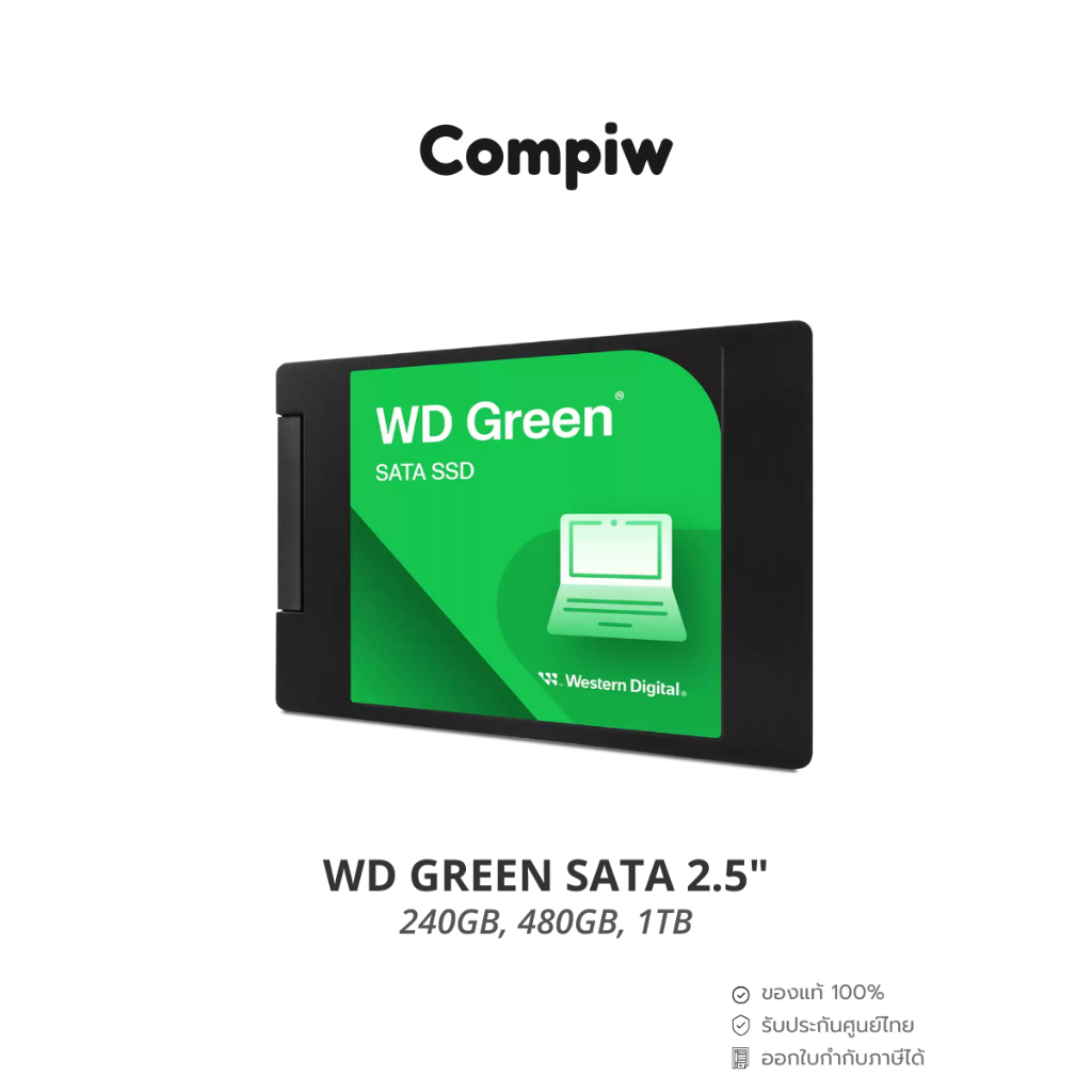 WD GREEN SATA 2.5" 240GB, 480GB, 1TB SSD 2.5" SATA III (SATA3 SATA 3 6Gb/s 6 Gb/s) (Compiw Shop)