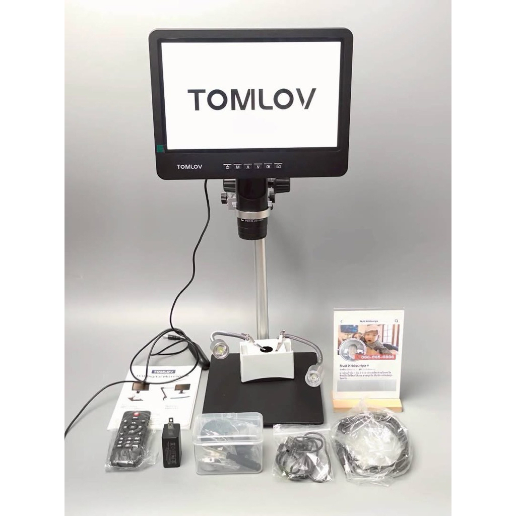 กล้องจุลทรรศน์ดิจิตอล TOMLOV DM602 Pro (3 Lens LCD