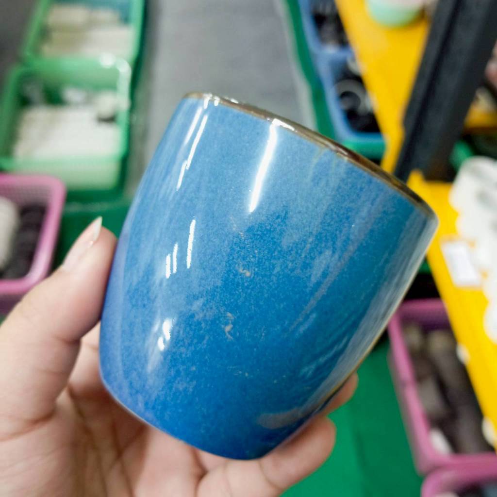 แก้วกาแฟ แก้วเซรามิก จอกชา สีน้ำเงินหินอ่อน ทำจากเซรามิกเนื้อดี เข้าไมโครเวฟได้