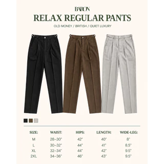 BARON Relax regular pants กางเกงผู้ชาย ผ้า Light weight พรีเมียม เบา สบาย Man Clothing