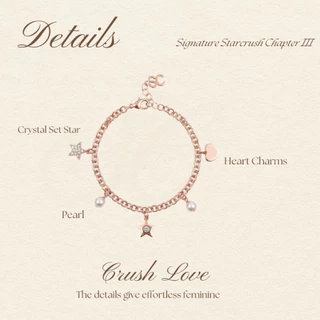 Socrush.bkk | New CRUSH LOVE bracelet | SB-089 | สร้อยข้อมือ หัวใจ ดาว มุก