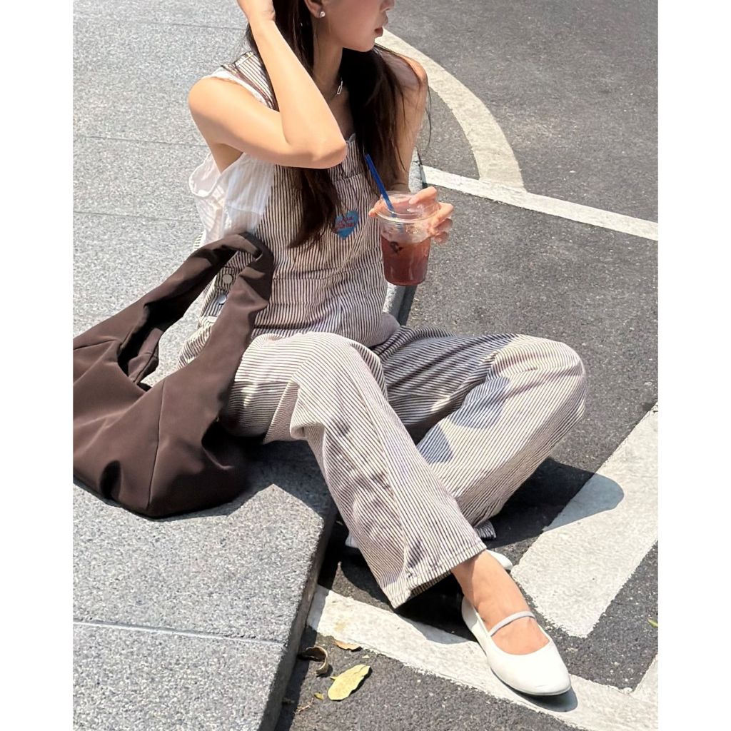 Lazy – cc – Bella Overalls ชุดเอี๊ยมยีนส์งานปักหัวใจสายปรับได้ (ส่งด่วน) ราคา ถูกที่สุด ดีลบีเคเค แกลเลอรีภาพที่ 8