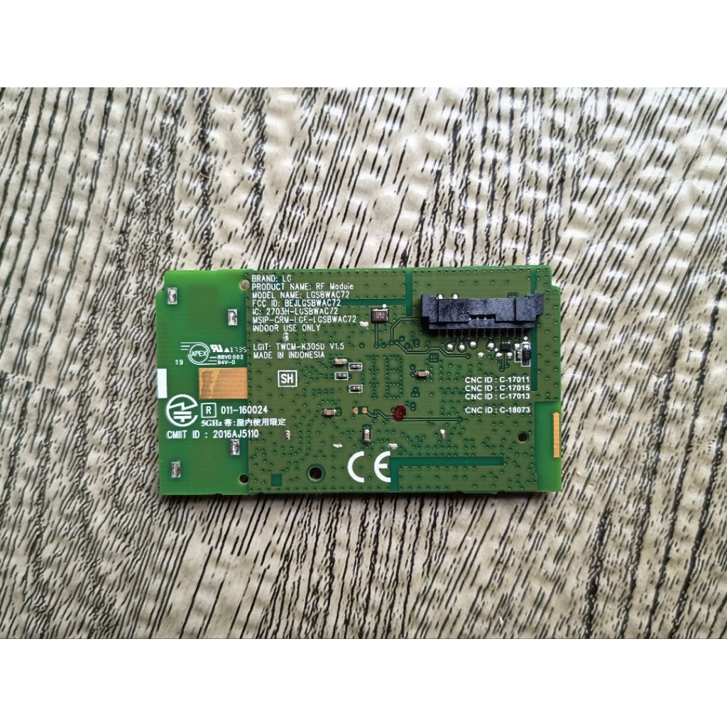 โมดูล Wi-Fi และ Bluetooth (RF Module) TV LG รุ่น49UJ630T