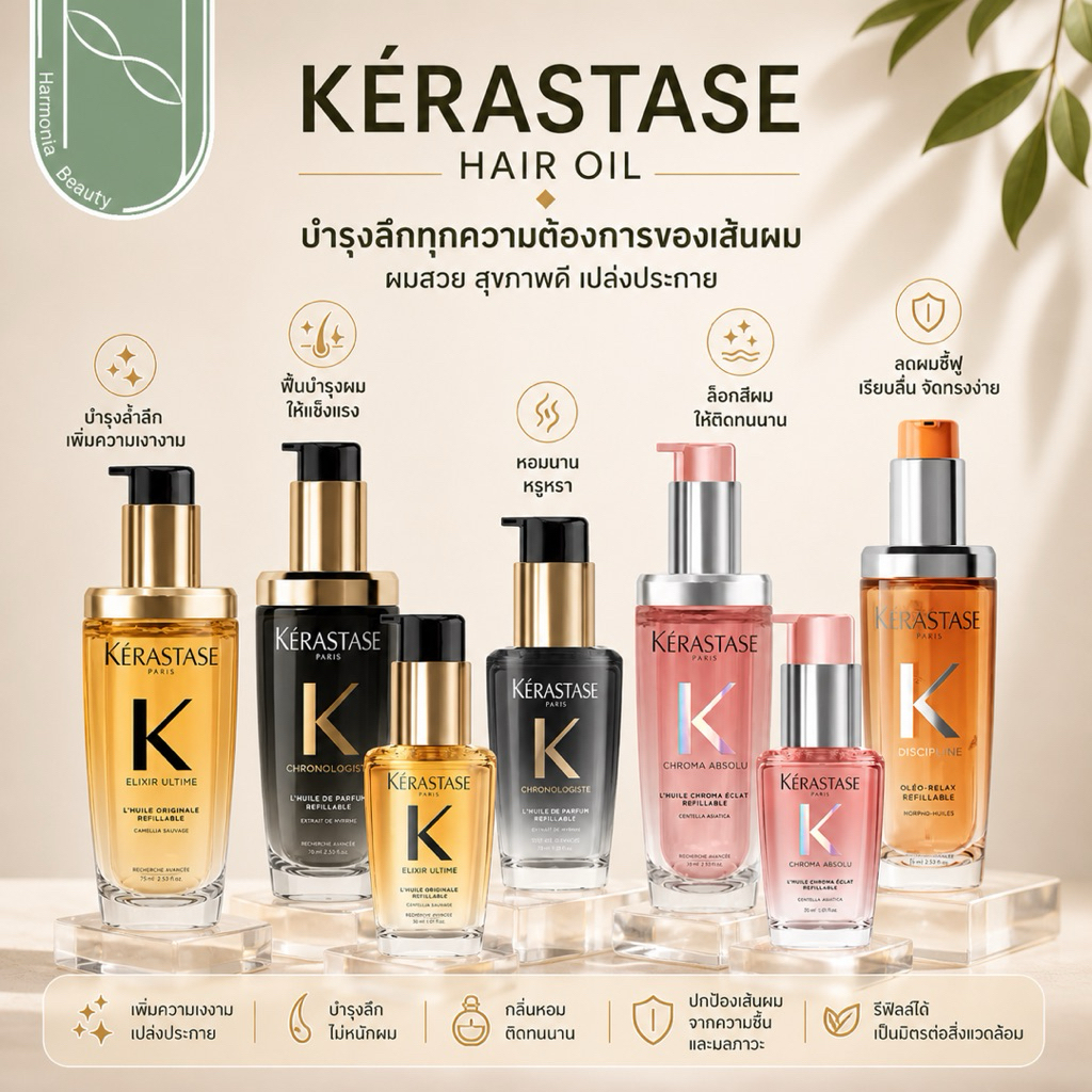 KERASTASE All New Oil ออยล์บำรุงที่ตอบโจทย์ทุกสภาพเส้นผม [สินค้าแท่ 100%]