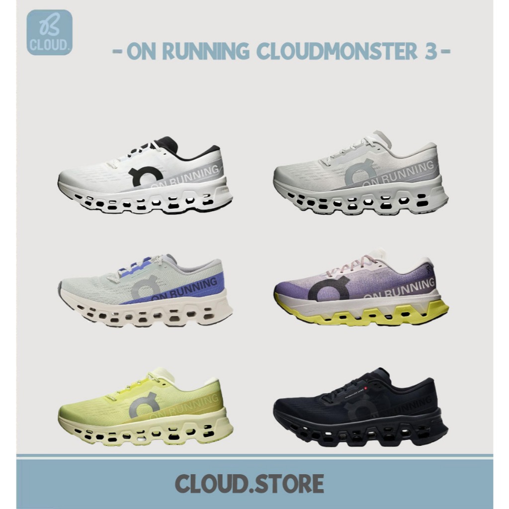 【แท้100%/มีพร้อมส่ง + Preorder💞】✅ On Running รองเท้าวิ่ง On Cloudmonster 3 รองเท้าผ้าใบ Unisex ลำลอง นุ่ม