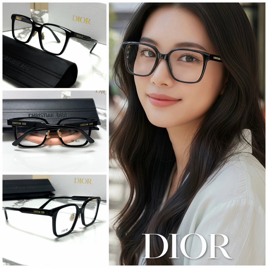 Dior กรอบแว่นตา รุ่น PrismeO S5F ( Black ) มือ1 ของแท้ || พร้อมอุปกรณ์ครบ