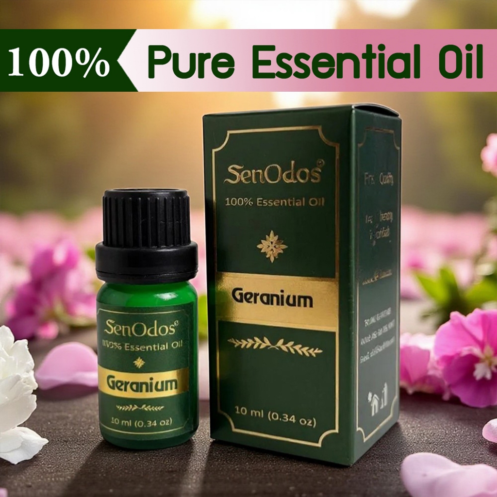 SenOdos น้ำมันหอมระเหยแท้ น้ำมันหอม อโรม่า กลิ่นเจอเรเนี่ยม Geranium Aroma Oil Essential Oil แท้ 100