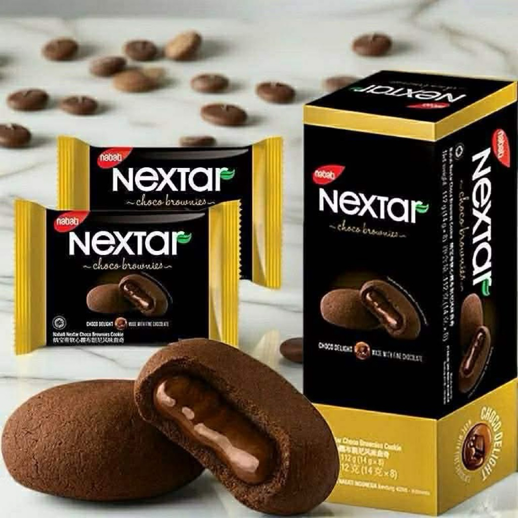บราวนี่สอดไส้ Nextar 8 ชิ้น ไส้ช็อกโกแลตเข้มข้น