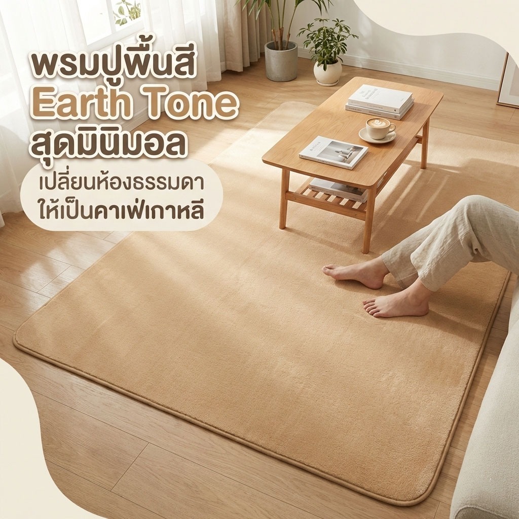 DS พรมนุ่มสบาย ขนแกะปะการัง พรมขนสั้น พรหมปูพื้นห้อง พรมห้องนอน พรมปูพื้นสี่เหลี่ยมผืนผ้า COD