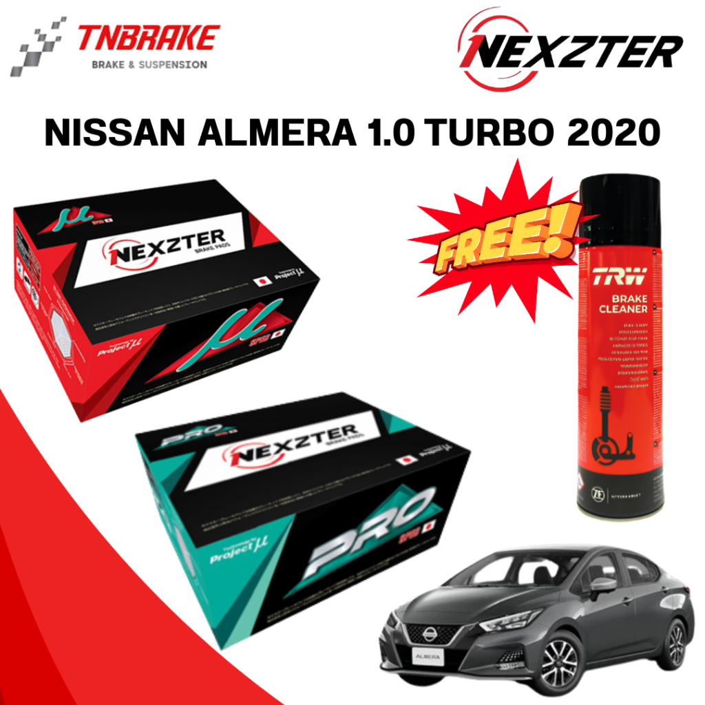 (เลือกติดตั้งฟรี หรือ รับของแถม) NEXZTER  ผ้าเบรคหน้า Nissan Almera 1.0 Turbo 2020 ขึ้นไป นิสสัน อัลเมล่า