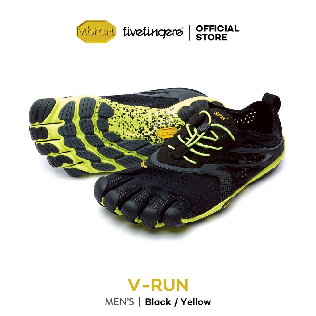 Vibram FiveFingers รุ่น V-Run รองเท้าวิ่ง รองเท้าเทรนนิ่ง รุ่นผู้ชาย สี Black/Yellow
