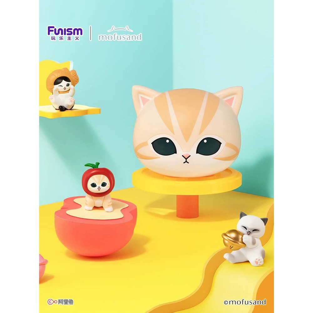 [พร้อมส่ง+แบบจุ่ม] บีนจิ๋วน้องแมว FUNISM Mofusand Lucky Cat (1 จุ่ม=3 ตัว)