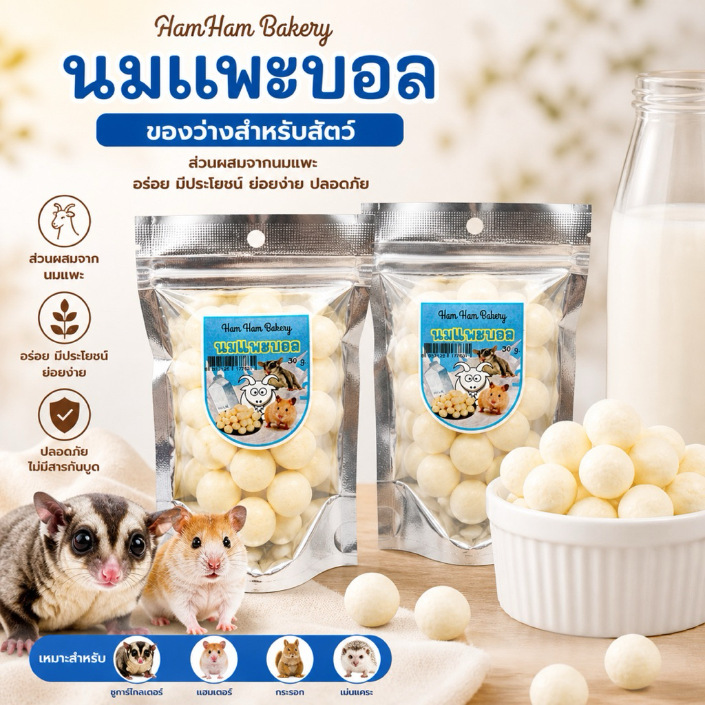 HamHam Bakery นมแพะบอลคุณประโยชน์จากนมแพะ อร่อยได้คุณค่า