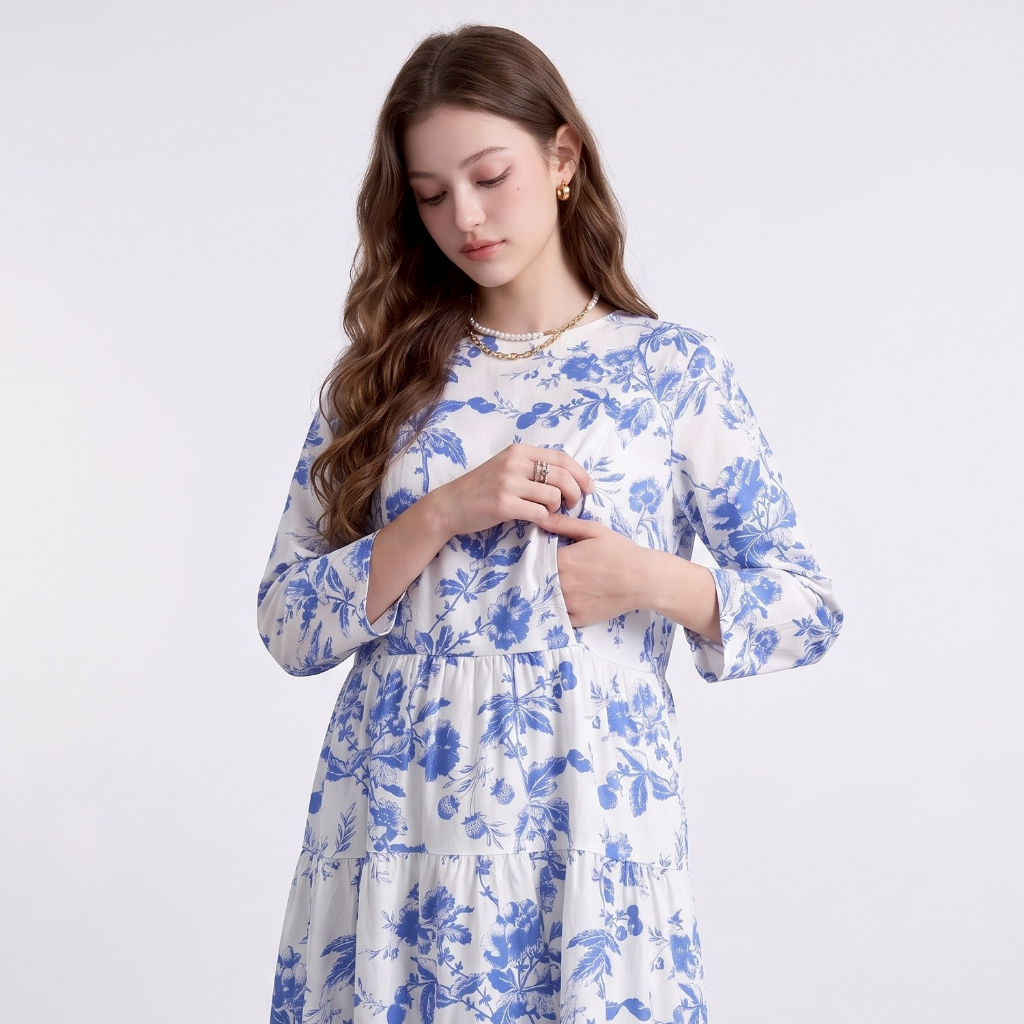 Nitan (นิทาน) เดรสให้นม ชุดคลุมท้อง รุ่น Miranda Maternity and Nursing Dress