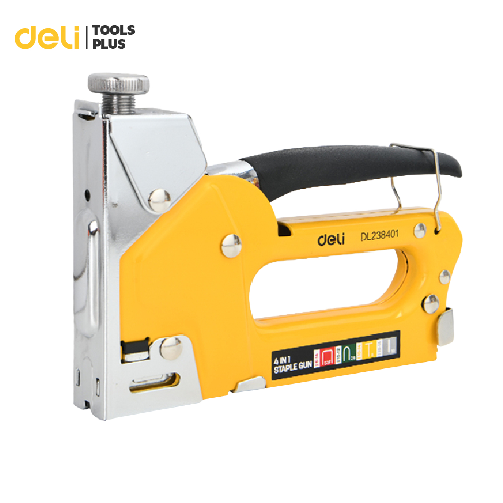 [ฟรีลูกแม็ก] Deli เครื่องยิงแม็กซ์ 4in1 แม็กซ์ยิงไม้อัด ยิงบอร์ด เครื่องยิงอเนกประสงค์ Staple gun