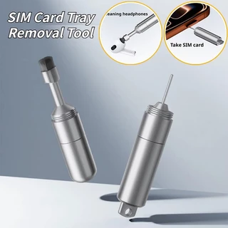 เข็มจิ้มซิม 2In1/3In1 ejector pin โลหะผสม ถาดซิมการ์ด ทำความสะอาดมือถือ อเนกประสงค์ ขนแปรงนุ่ม พวงกุญแจพกพา