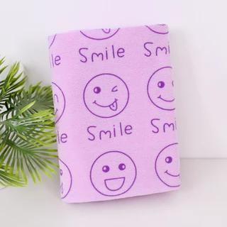 ลายSmile ผ้าเช็ดตัวนาโน นุ่มไม่บาดผิว ใช้กับเด็กทารกและเด็กแรกเกิดได้ ขนาด 140x70 ซม MJ33