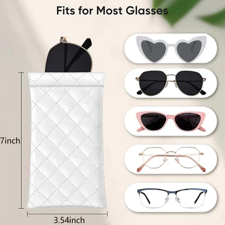 เคสแว่นตาหนัง PU กระเป๋าใส่แว่นตาแบบนิ่ม แบบบีบได้ พกพาสะดวก ป้องกันแว่นตา