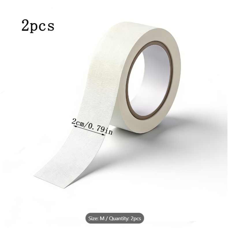 มาสกิ้ง เทป (2ชิ้น) สีขาวสำหรับงานศิลปะ 2ซม ยาว10ม. 2pcs Premium Artist Masking Tape for Watercolor Painting