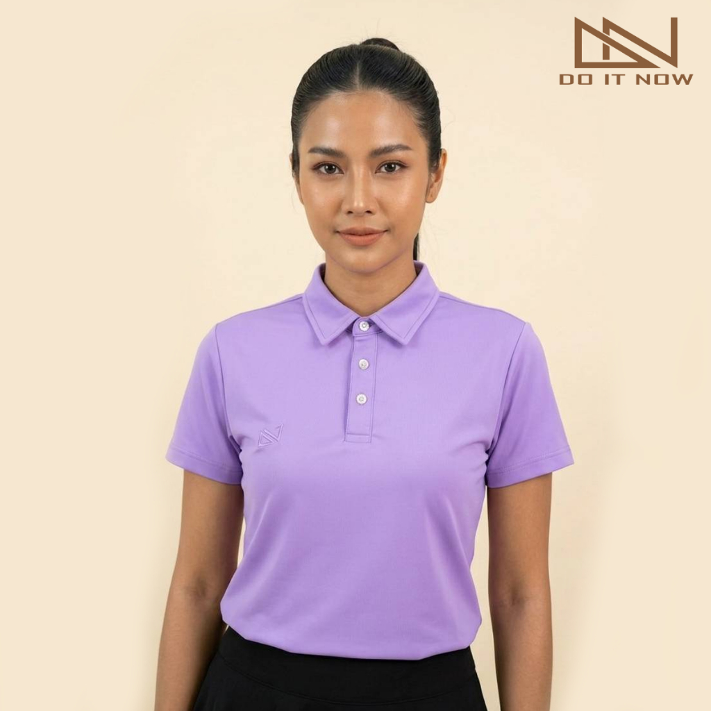เสื้อปกเชิ้ตสีม่วง รุ่น DN-005 (หญิง) 🔥กระดุม 3 เม็ด🔥 By Doitnow สินค้าคุณภาพ จากแห่งผลิตโดยตรง!!
