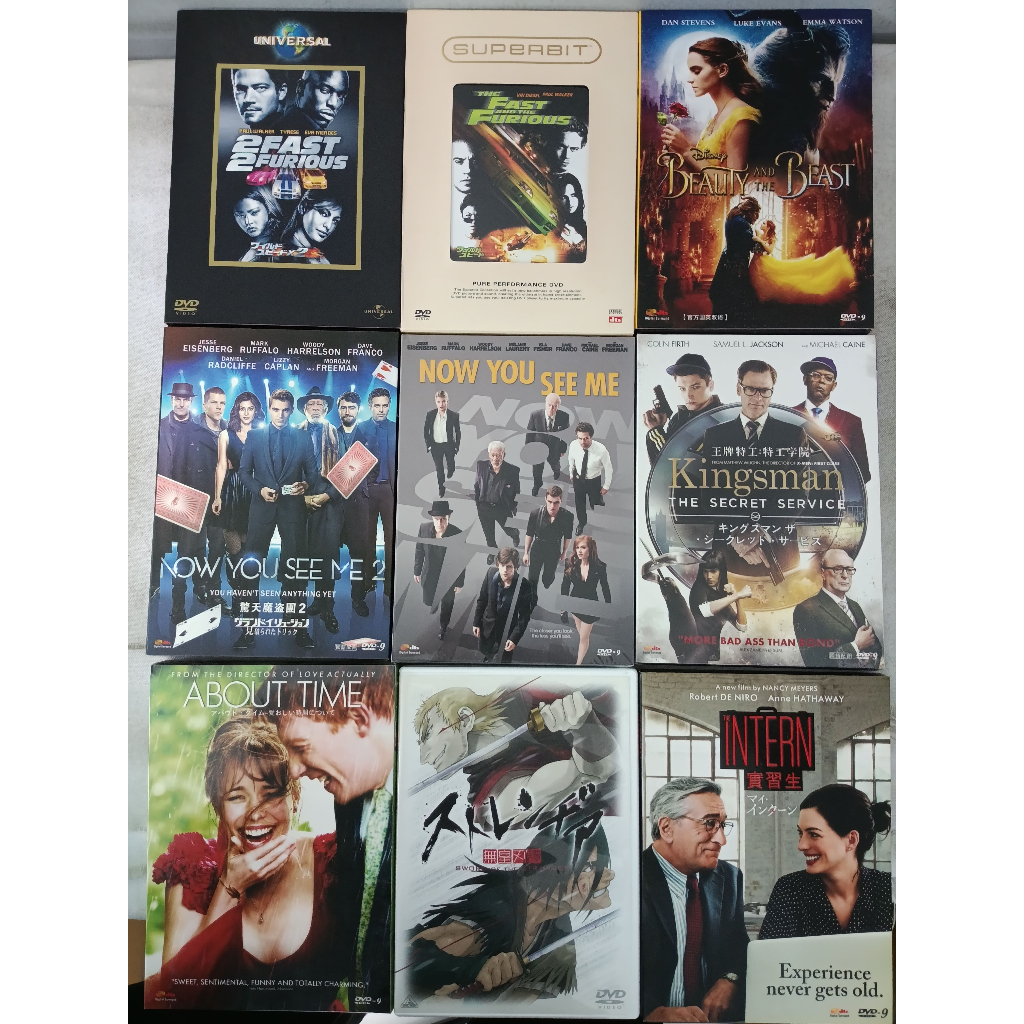2Fast2Furious,Fast and Furious,Now you see me 2,The SecretService  วีดี 30 แผ่นที่แตกต่างกัน31～60 JJ