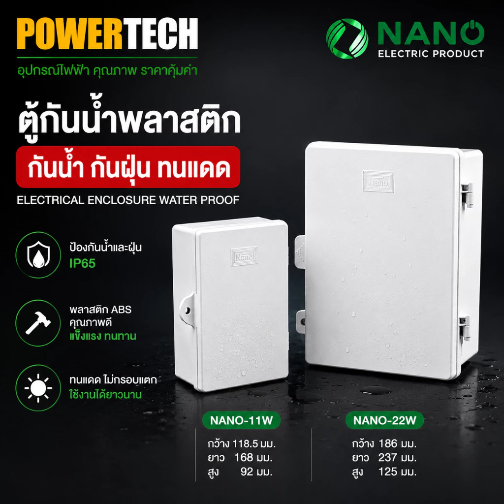 Nano ตู้ พลาสติก ตู้กันนำ้ นาโน Nano -11W, Nano -22W 11CW 22CW