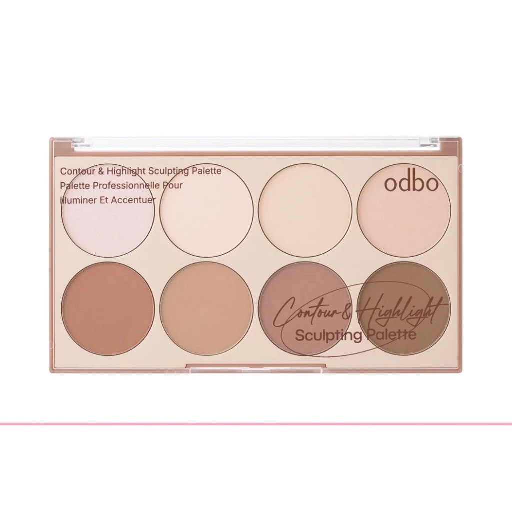 ODBO Contour & Highlight Sculpting Palette 20g (OD1335) โอดีบีโอ คอนทัวร์ & ไฮไลต์ สกัลป์ติง พาเลต