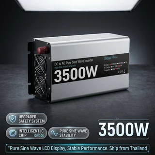 อินเวอร์เตอร์เพียวซาย 5000w12v/24v หน้าจอดิจิตอล CJ Inverter pure sine wave เครื่องแปลงไฟฟ้า