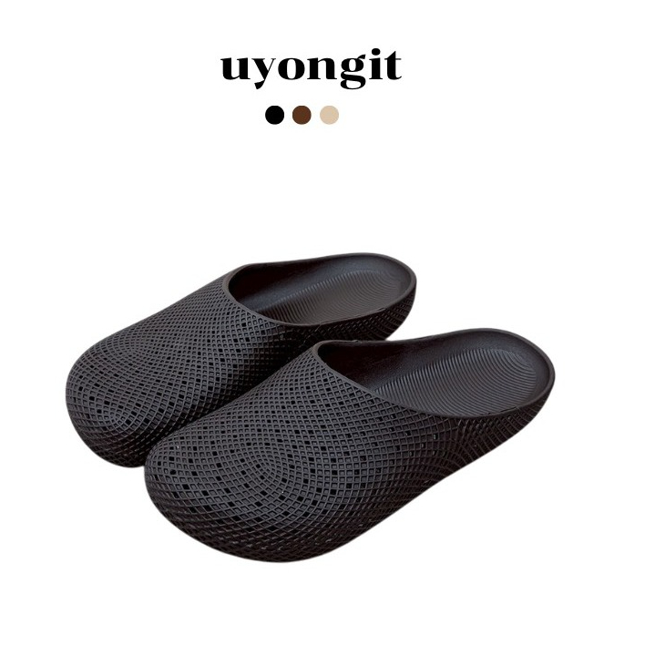 uyongit รองเท้าแตะ สวม พื้นนิ่ม ยาง PVC  มีให้เลือก 5 สี  สายคาด สไตล์ มินิมอล  พร้อมส่งในไทย มีบริการส่งด่วน S-248