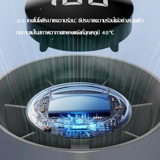 พัดลมพกพา ชาร์จ USB ปรับความเร็วได้ 5 ระดับ พัดลมมินิแบบไม่มีใบพัด ขนาดเล็กและน้ำหนักเบา พัดลมถือ C0171