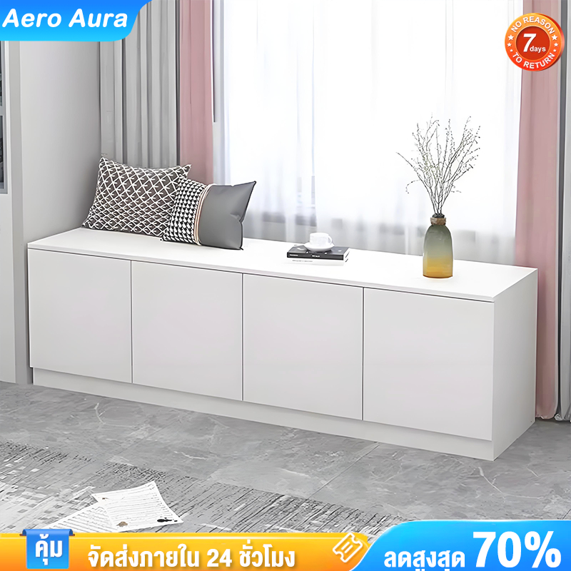 ตู้วางทีวี IKEA ชั้นวางทีวี 140/120/CM สไตล์นอร์ดิก ตู้ทีวีพร้อมตู้เก็บของ ที่วางทีวี ไม้เนื้อแข็ง ตู้เก็บขอ ตู้เตี้ย
