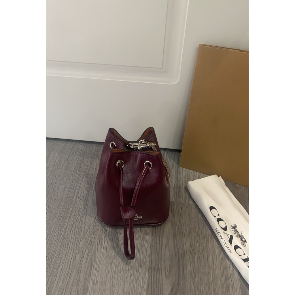 Coach Mini Chambre จับคู่สี Super Love cz028 CZ031 2025 ใหม่ล่าสุด Drawstring Drawstring Mini Bucket