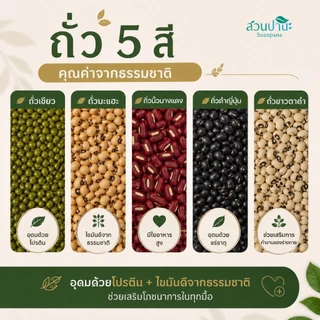ถั่วรวม 5 สี (เมล็ดพืชดิบ) 1 กิโลกรัม