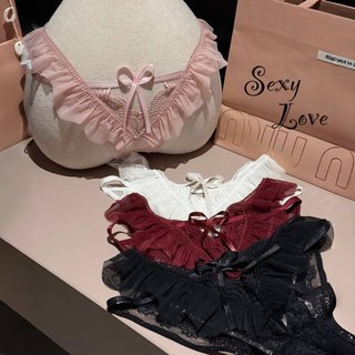 กางเกงใน panty ซีทรู  หลากสี ขอบระบาย ลูกไม้ หวาน การตกแต่งโบว์ น่ารัก พร้อมส่ง ขายส่ง เซ็กซี่ COD