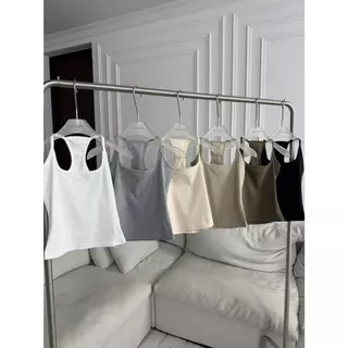 PT408 เสื้อกล้ามแต่งคว้านหลังปักโลโก้ญ PROMTHONG