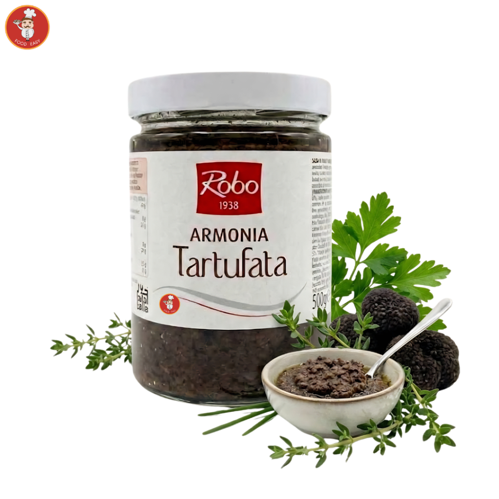 ซอสเห็ดทรัฟเฟิล โรโบ สำหรับพาสต้าและอื่นๆ ขนาด 500 กรัม ROBO HARMONY OF BLACK TRUFFLE