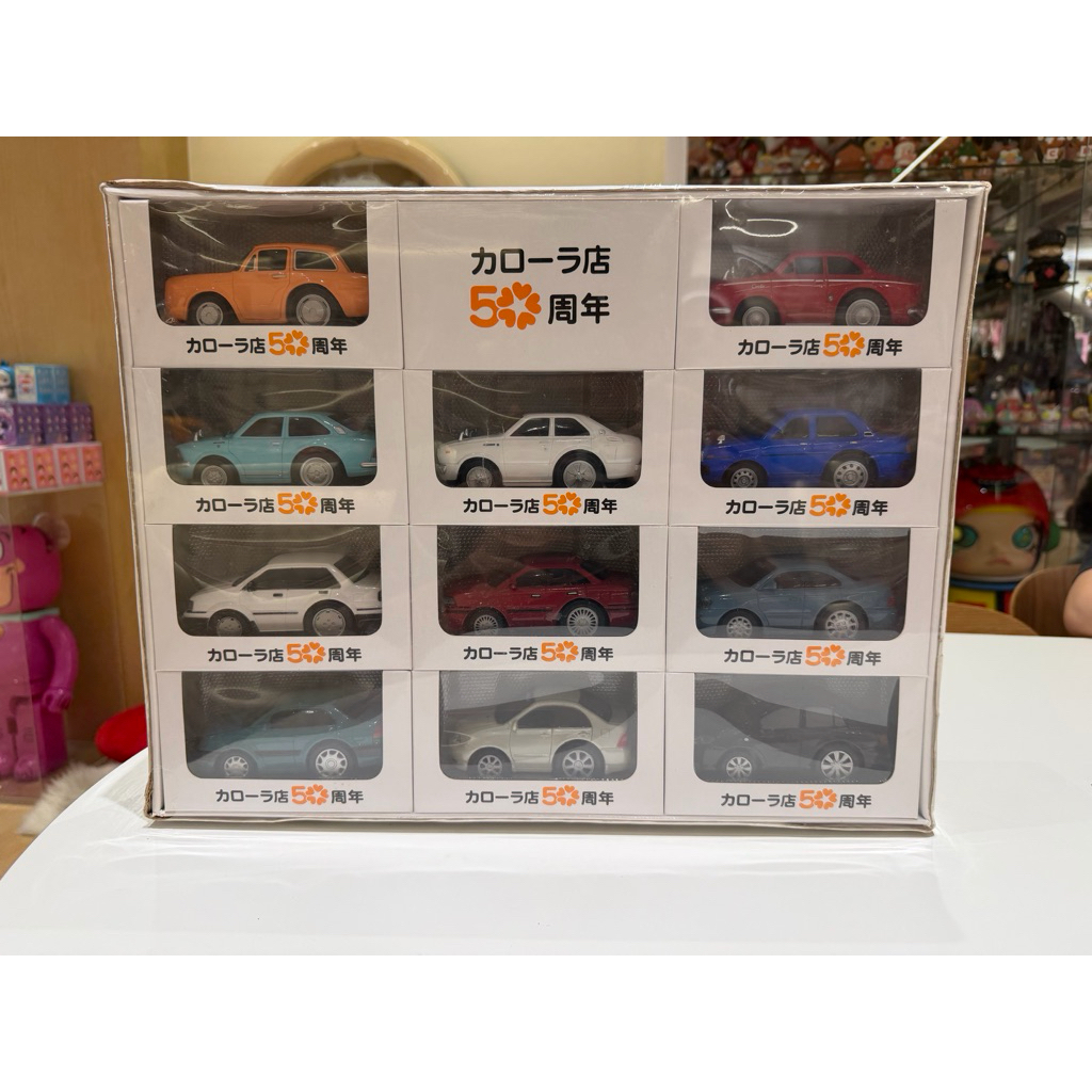 โมเดลรถ Toyota Corolla 50th Anniversary Set ครบ 11 คัน งานสะสม Limitedญี่ปุ่น  มีke10,ke25,ke30,ke70