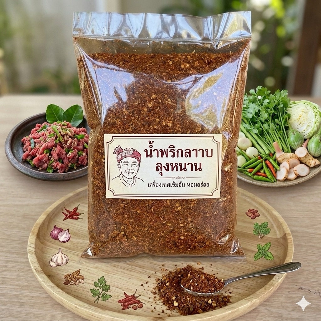 น้ำพริกลาบลุงหนาน สูตรมะแข่วนแท้ เครื่องเทศแน่น หอม ‼️เผ็ด‼️ร้อนอร่อย😋เอาใจสายลาบ