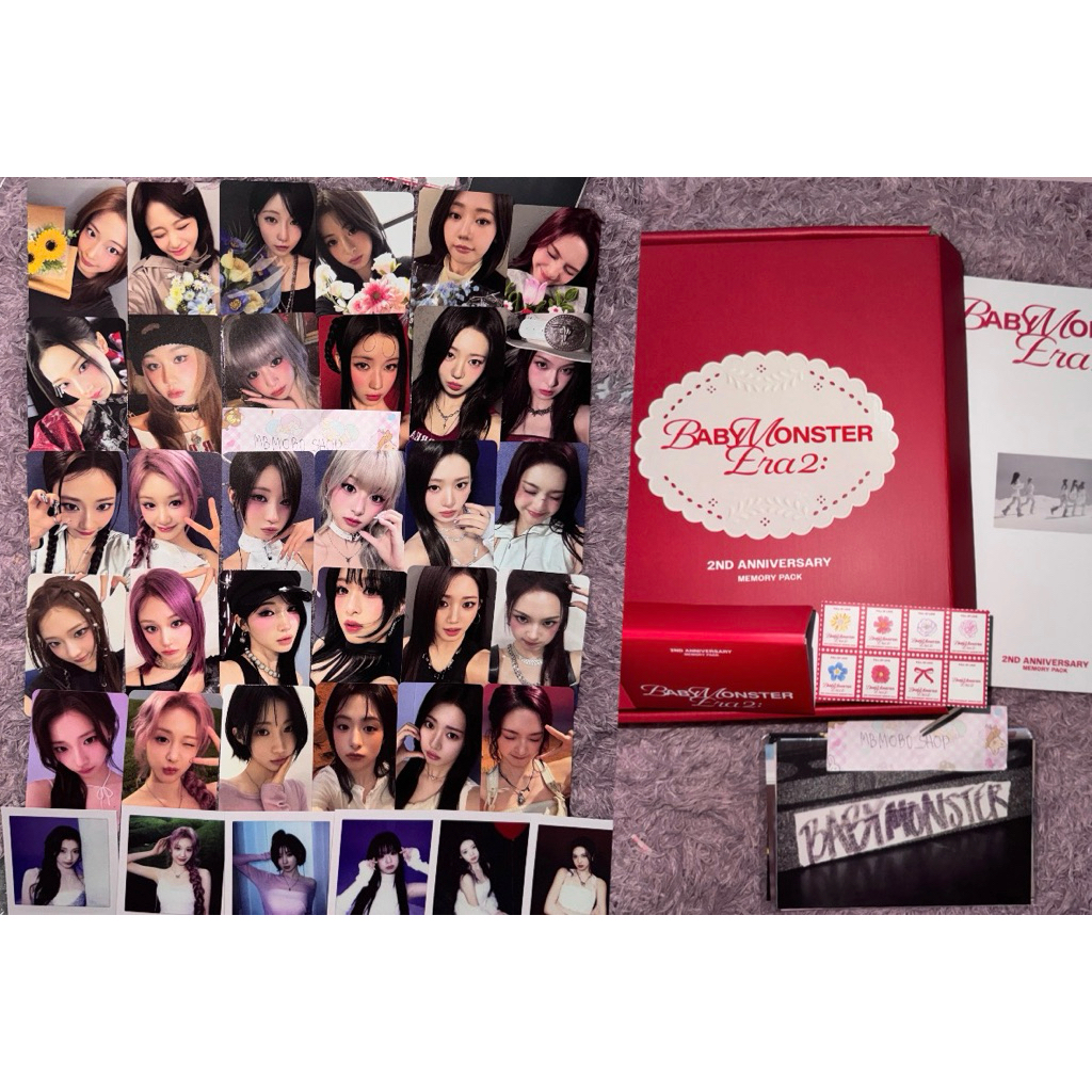 👑พร้อมส่ง👑 การ์ด Babymonster 2nd anniversary การ์ดใน Photobook 📍การ์ดอาจจะมีตำหนิหนักวางการ์ดทับกัน