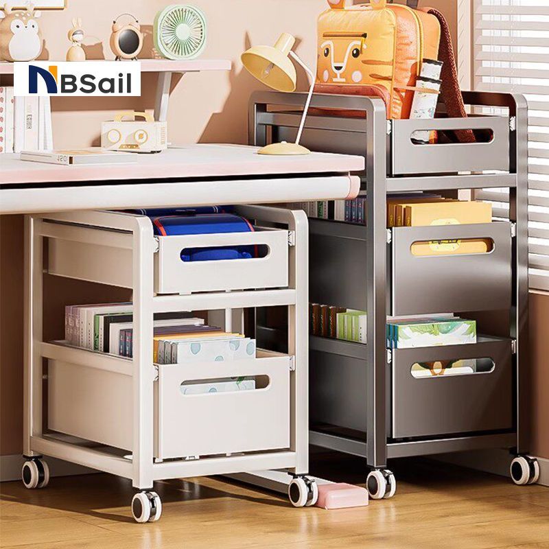 2/3 Tier Rolling Storage Cart With Locking Wheels And Drawers For Home Organization