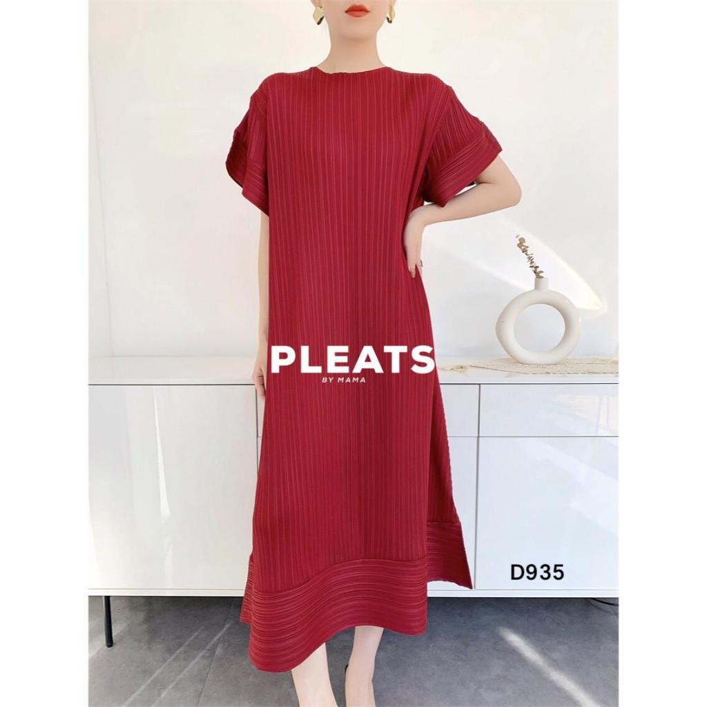 รหัส  D935( เดรสอัดพลีท ) PLEATS BY MAMA DRESS