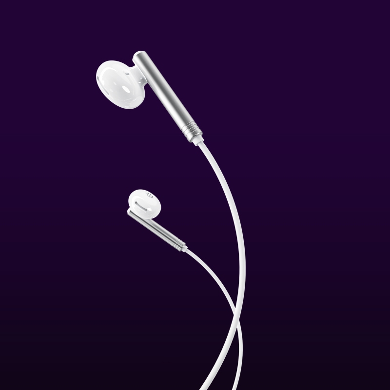 d-power หูฟังมีสาย รุ่น SMT-E3 แจ็คมาตรฐาน 3.5mm เสียงดี Hi-Fi สเตอริโอ Super Bass ไมค์ในตัว ยาว1.2M