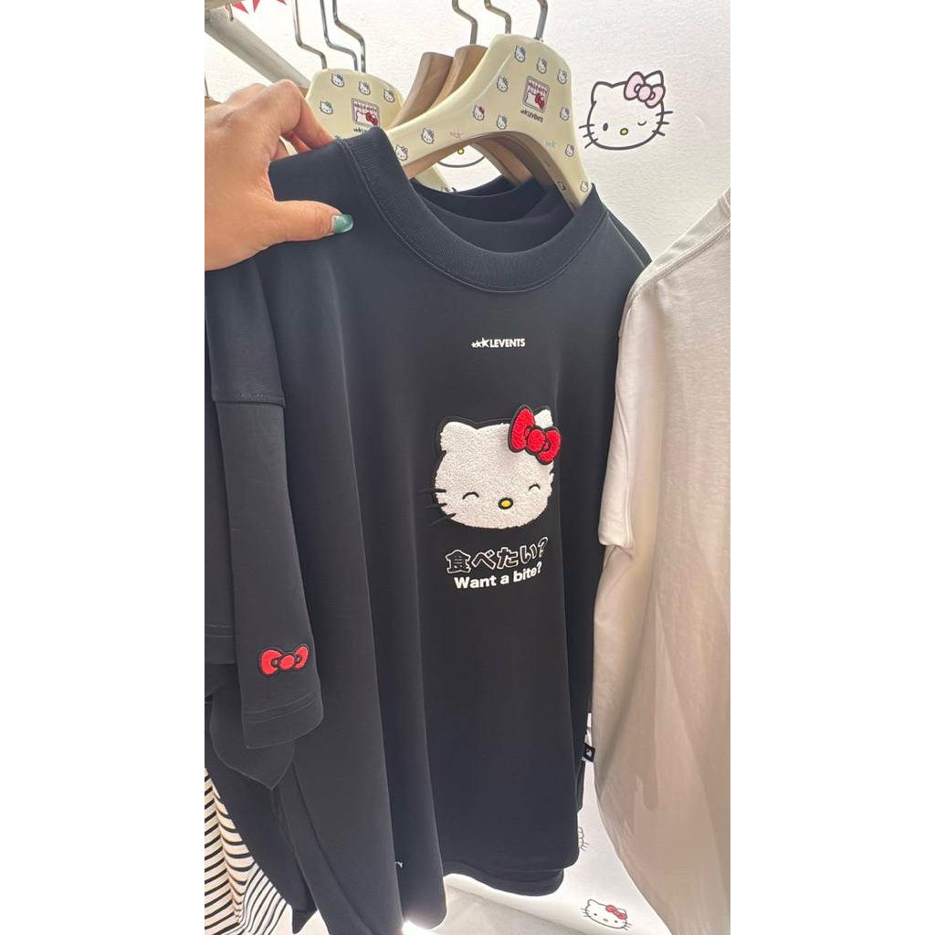 เสื้อ Levents x Hello Kitty สีดำ ไซส์2 พร้อมส่ง