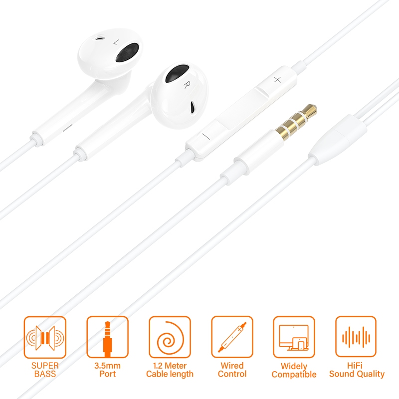 d-power หูฟังอินเอียร์ รุ่น K10 แจ็ค 3.5mm เสียงระดับ Hi-Fi สเตอริโอ Super Bass มีไมค์ ปุ่มปรับเสียง ยาว1.2M