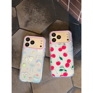 Oxygendog case เคสไอโฟน กากเพชร ลาย เชอร์รี่ น้องแมว For iPhone 17promax 17pro 17 16 ProMax 15 14 13